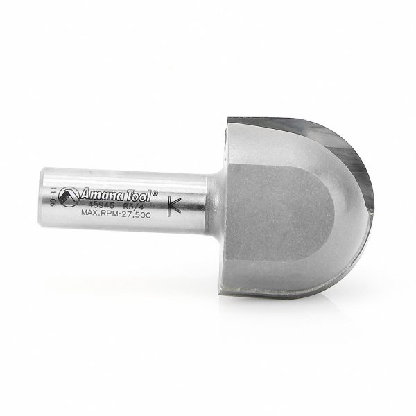 Amana 45946 Carbide Tipped Core Box 3/4 Radius x 1-1/2 Dia x 1-1/4 x 1/2 Inch Shank Extra Deep
