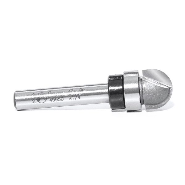 Amana 45950 Carbide Tipped Core Box 1/4 Radius x 1/2 Dia x 3/8 x 1/4 Inch Shank with Upper BB