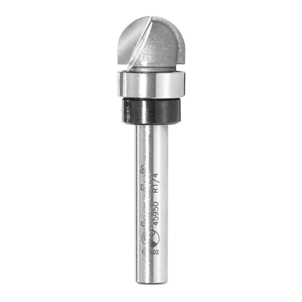 Amana 45950 Carbide Tipped Core Box 1/4 Radius x 1/2 Dia x 3/8 x 1/4 Inch Shank with Upper BB