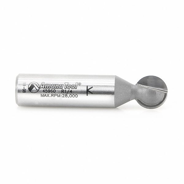 Amana 45960 Carbide Tipped Ball End 1/4 Radius x 7/16 Dia x 1/2 x 1/2 Inch Shank