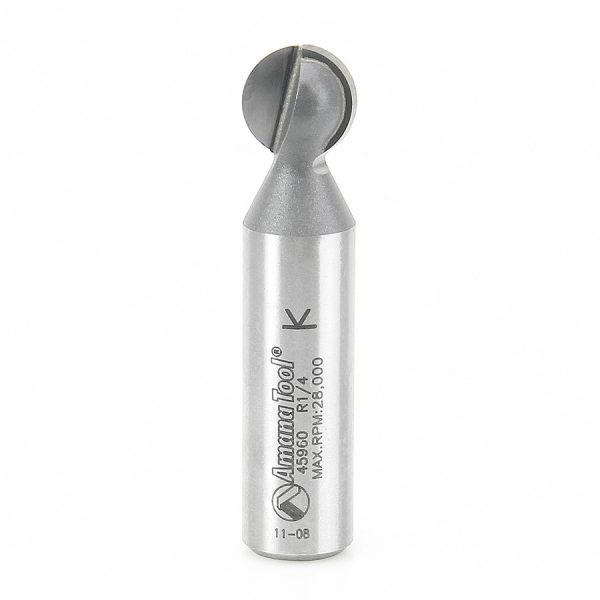 Amana 45960 Carbide Tipped Ball End 1/4 Radius x 7/16 Dia x 1/2 x 1/2 Inch Shank