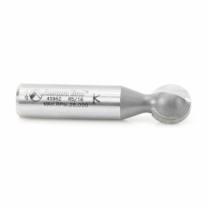 Amana 45962 Carbide Tipped Ball End 5/16 Radius x 9/16 Dia x 1/2 x 1/2 Inch Shank
