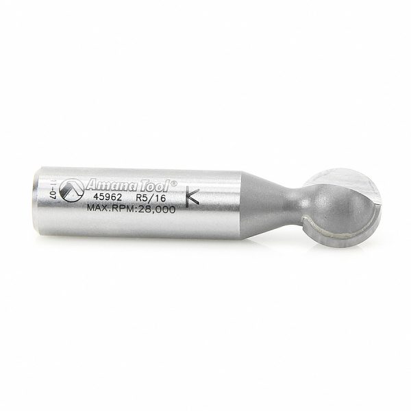 Amana 45962 Carbide Tipped Ball End 5/16 Radius x 9/16 Dia x 1/2 x 1/2 Inch Shank