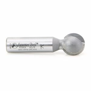 Amana 45964 Carbide Tipped Ball End 3/8 Radius x 11/16 Dia x 1/2 x 1/2 Inch Shank