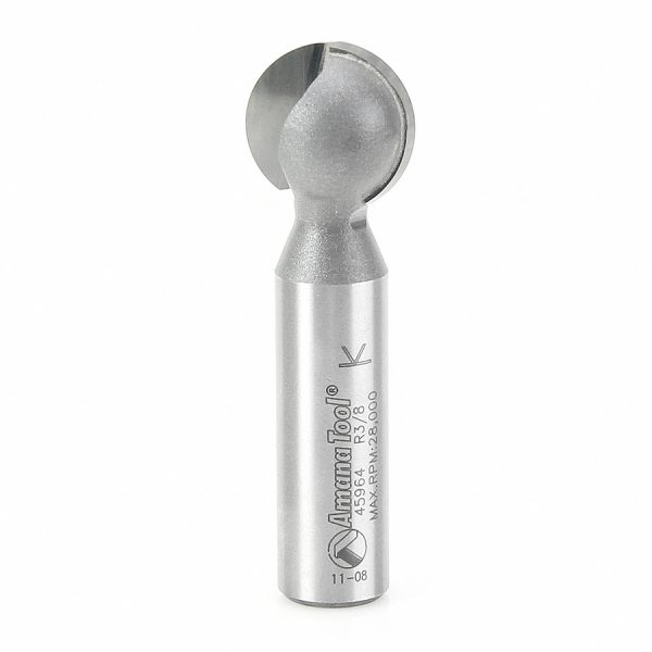 Amana 45964 Carbide Tipped Ball End 3/8 Radius x 11/16 Dia x 1/2 x 1/2 Inch Shank