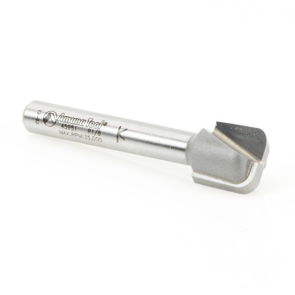 Amana 45981 Carbide Tipped Bowl & Tray 1/8 Radius x 1/2 Dia x 1/2 x 1/4 Inch Shank