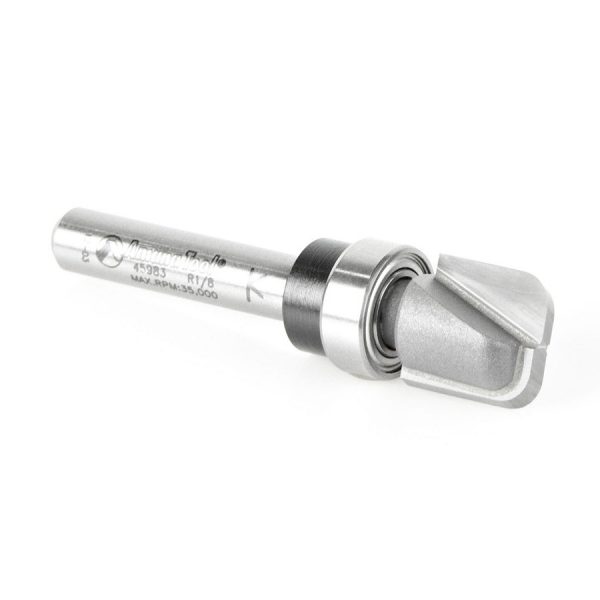 Amana 45983 Carbide Tipped Bowl & Tray 1/8 Radius x 1/2 Dia x 1/2 x 1/4 Inch Shank with Upper BB