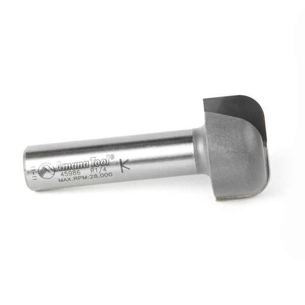Amana 45986 Carbide Tipped Bowl & Tray 1/4 Radius x 1-1/8 Dia x 5/8 x 1/2 Inch Shank