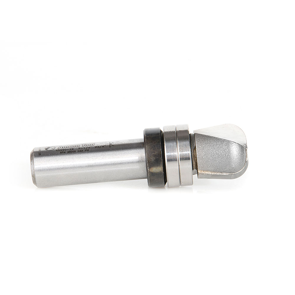 Amana 45990-2B Carbide Tipped Bowl & Tray 1/4 Radius x 3/4 Dia x 5/8 x 1/2 Inch Shank with Double Upper BB