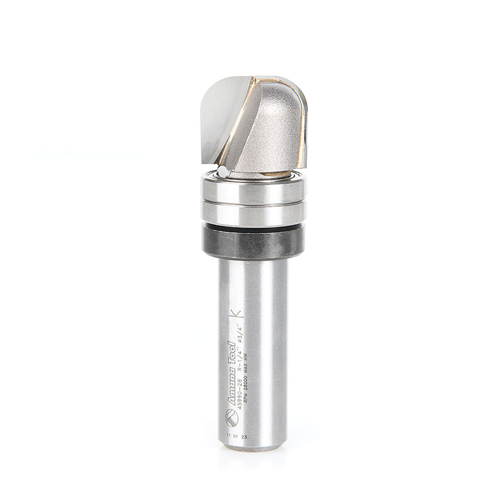 Amana 45990-2B Carbide Tipped Bowl & Tray 1/4 Radius x 3/4 Dia x 5/8 x 1/2 Inch Shank with Double Upper BB