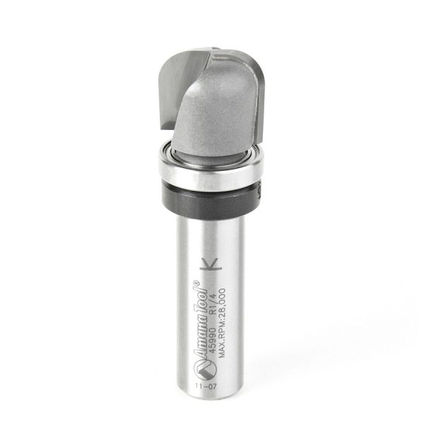 Amana 45990 Carbide Tipped Bowl & Tray 1/4 Radius x 3/4 Dia x 5/8 x 1/2 Inch Shank with Upper BB