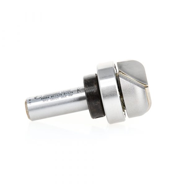 Amana 45994 Carbide Tipped Bowl & Tray 1/4 Radius x 1-1/4 Dia x 1/2 x 1/2 Inch Shank with Upper BB