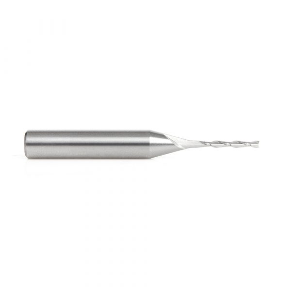 Amana 46009 Solid Carbide Spiral Plunge 1/16 Dia x 1/2 x 1/4 Shank x 2 Inch Long Up-Cut