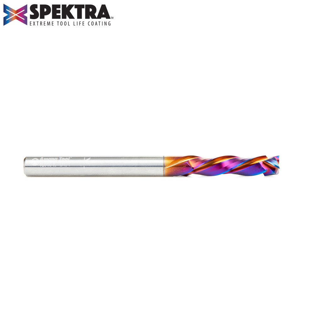 Amana 46016-K CNC Solid Carbide Spektra, Extreme Tool Life Coated Mortise Compression Spiral 1/4 Dia x 1 Inch x 1/4 Shank