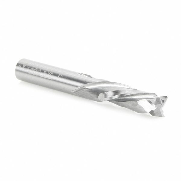 Amana 46020 CNC Solid Carbide Mortise Compression Spiral 3 Flute 3/8 Dia x 1 Inch x 3/8 Shank