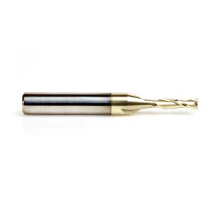 Amana 46040 Solid Carbide Up-Cut Spiral 1/8 Dia x 1/2 x 1/4 Shank x 2 Inch Long Composite, Fiberglass & Phenolic Cutting ZrN Coated Router Bit