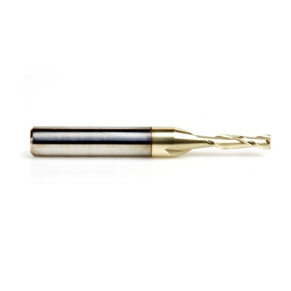Amana 46040 Solid Carbide Up-Cut Spiral 1/8 Dia x 1/2 x 1/4 Shank x 2 Inch Long Composite, Fiberglass & Phenolic Cutting ZrN Coated Router Bit