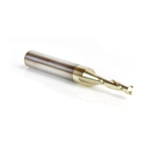 Amana 46040 Solid Carbide Up-Cut Spiral 1/8 Dia x 1/2 x 1/4 Shank x 2 Inch Long Composite, Fiberglass & Phenolic Cutting ZrN Coated Router Bit