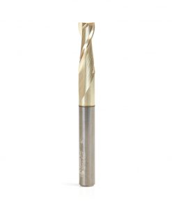 Amana 46043 Solid Carbide Up-Cut Spiral 1/4 Dia x 3/4 x 1/4 Shank x 2-1/2 Inch Long Composite, Fiberglass & Phenolic Cutting ZrN Coated Router Bit