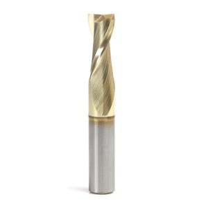 Amana 46045 Solid Carbide Up-Cut Spiral 3/8 Dia x 7/8 x 3/8 Shank x 2-1/2 Inch Long Composite, Fiberglass & Phenolic Cutting ZrN Coated Router Bit