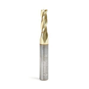 Amana 46092 Solid Carbide Up-Cut Spiral 3/16 Dia x 5/8 x 1/4 Shank x 2-1/2 Inch Long Composite, Fiberglass & Phenolic Cutting ZrN Coated Router Bit
