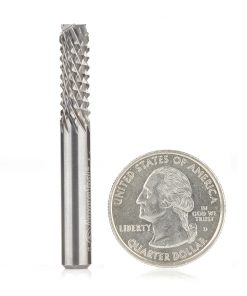 Amana 46099 End Mill Point Diamond Pattern Composite Cutting 1/4 Dia x 3/4 x 1/4 Inch Shank