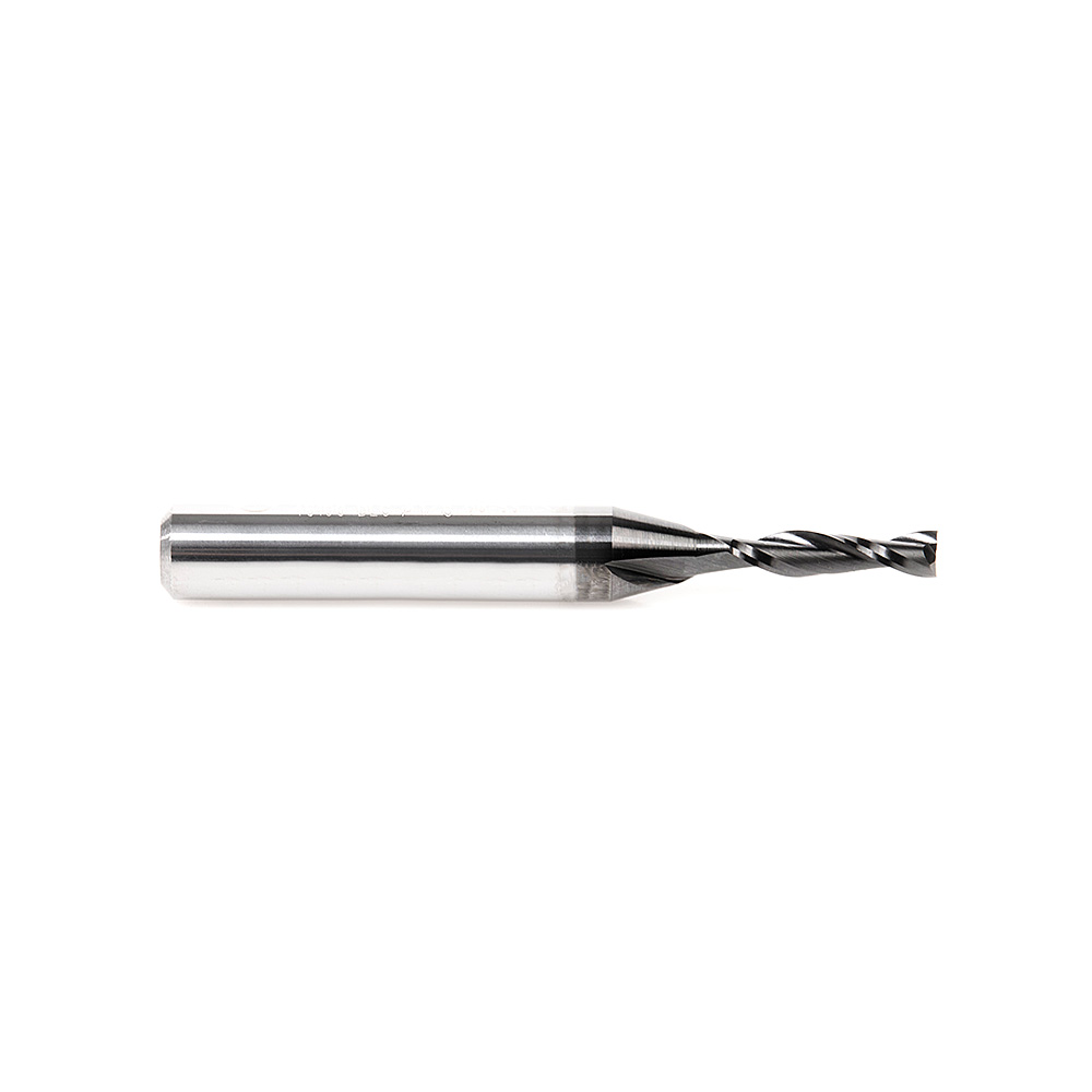 Amana 46100-DLC Solid Carbide Spiral Plunge Diamond-Like Carbon (DLC) Coated for Solid Wood 1/8 Dia x 1/2 x 1/4 Inch Shank Up-Cut