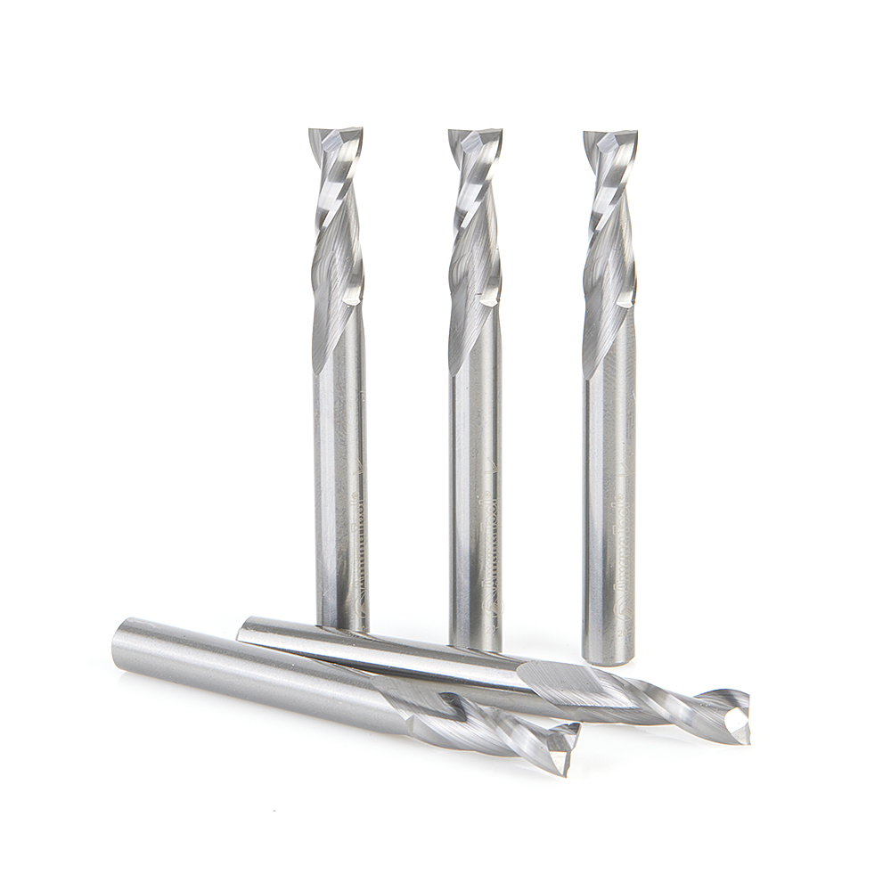 Amana 46102-5 5 Pack Solid Carbide Spiral Plunge 1/4 Dia x 3/4 x 1/4 Inch Shank Up-Cut