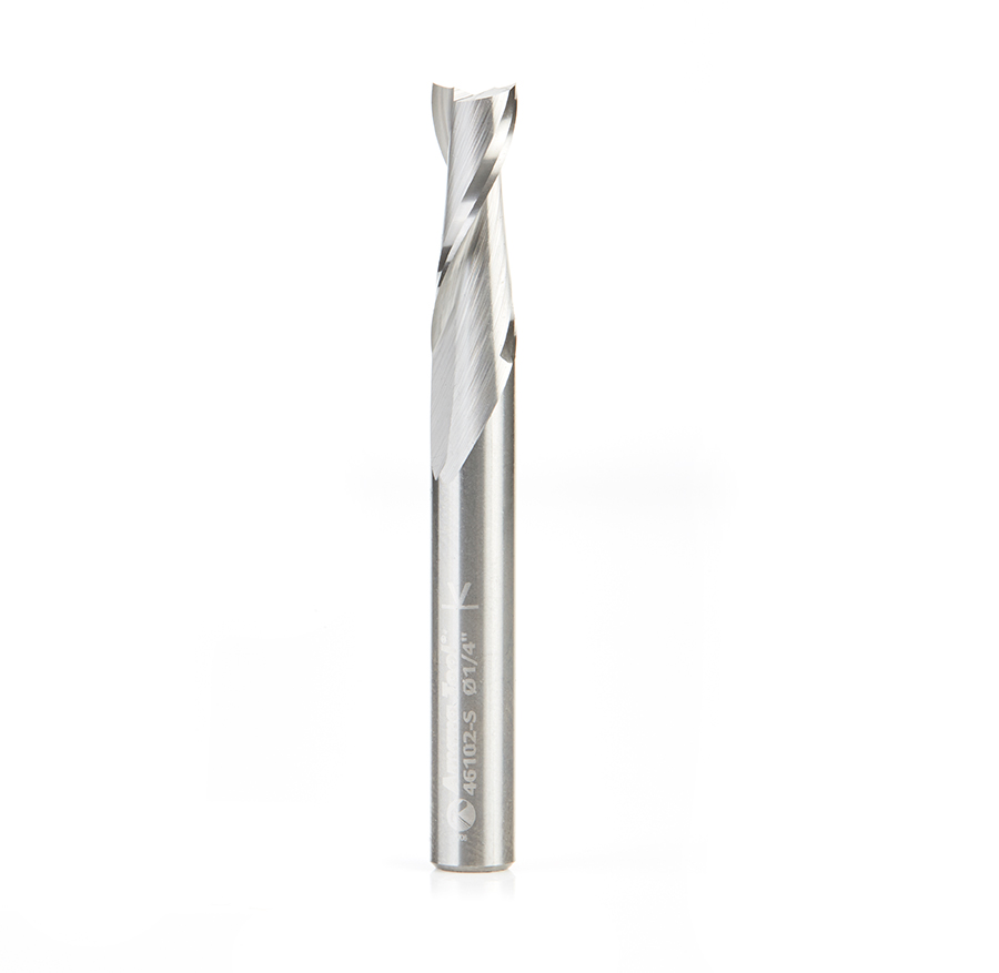 Amana 46102-S Solid Carbide Spiral Plunge 1/4 Dia x 3/4 x 1/4 Inch Shank Up-Cut