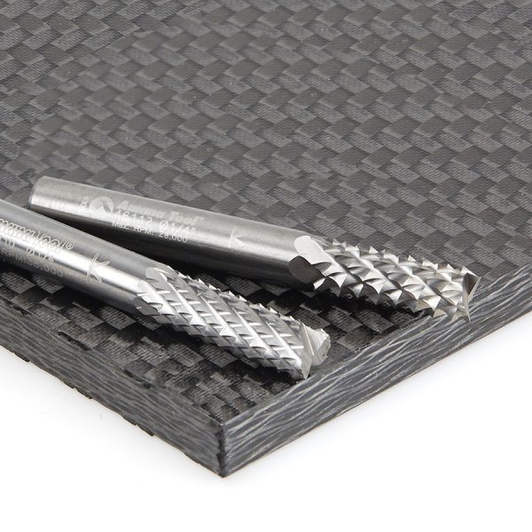 Amana 46087 End Mill Point Diamond Pattern Composite Cutting 1/8 Dia x 1/2 x 1/8 Inch Shank