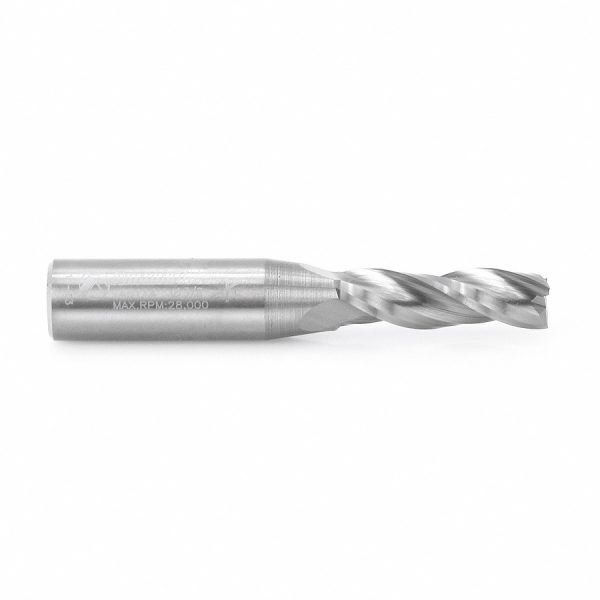 Amana 46114 Solid Carbide Spiral Plunge 3/8 Dia x 1-1/4 x 3/8 Inch Shank Up-Cut, 3-Flute
