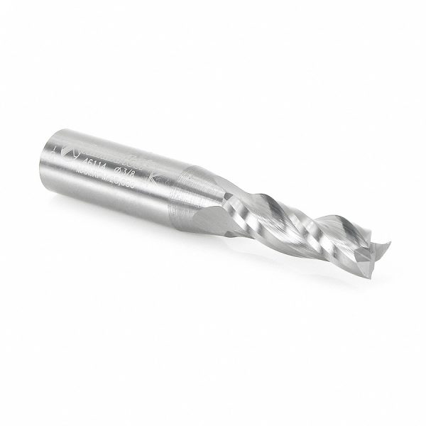 Amana 46114 Solid Carbide Spiral Plunge 3/8 Dia x 1-1/4 x 3/8 Inch Shank Up-Cut, 3-Flute