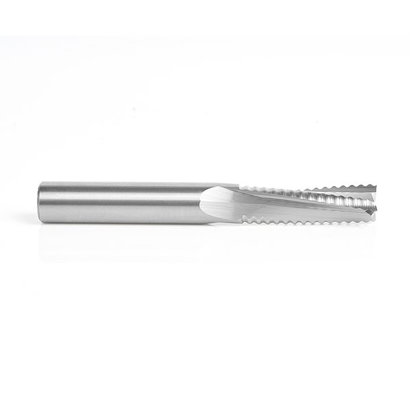 Amana 46124 CNC Solid Carbide Roughing Spiral 3 Flute Chipbreaker 1/2 Dia x 1-5/8 x 1/2 Inch Shank Up-Cut Router Bit