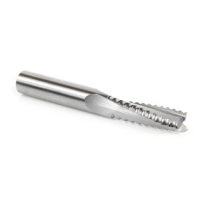 Amana 46129 CNC Solid Carbide Roughing Spiral 3 Flute Chipbreaker 3/8 Dia x 1-1/4 x 3/8 Inch Shank Up-Cut Router Bit