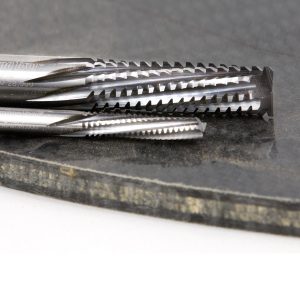 Amana 46133 Solid Carbide End Mill Point Roughing Spiral 6 Flute x 1/4 Dia x 1 x 1/4 Shank for Composite Materials