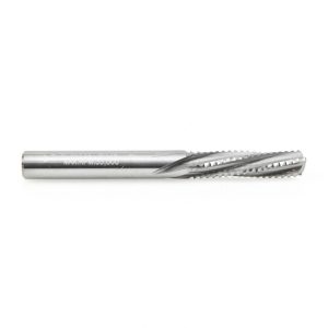 Amana 46133 Solid Carbide End Mill Point Roughing Spiral 6 Flute x 1/4 Dia x 1 x 1/4 Shank for Composite Materials