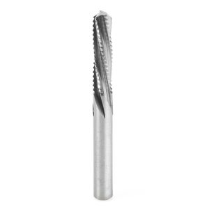 Amana 46133 Solid Carbide End Mill Point Roughing Spiral 6 Flute x 1/4 Dia x 1 x 1/4 Shank for Composite Materials