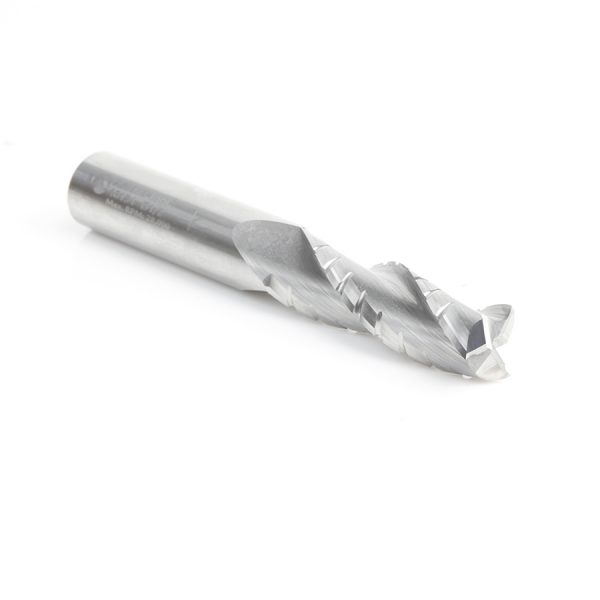 Amana 46134 CNC Solid Carbide Spiral Flute Roughing/Finishing with Chipbreaker 1/2 Dia x 1-5/8 x 1/2 Inch Shank Up-Cut, 3-Flute Router Bit