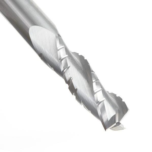 Amana 46134 CNC Solid Carbide Spiral Flute Roughing/Finishing with Chipbreaker 1/2 Dia x 1-5/8 x 1/2 Inch Shank Up-Cut, 3-Flute Router Bit