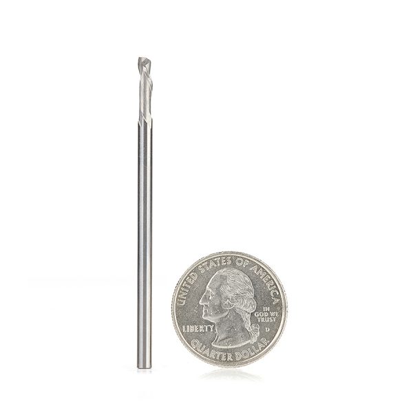 Amana 46137 CNC Solid Carbide Compression Spiral Single Flute 1/8 Dia x 3/8 x 1/8 Inch Shank