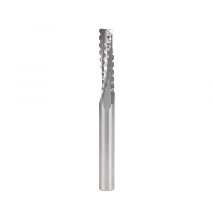 Amana 46141 CNC Solid Carbide Roughing Spiral 3 Flute Chipbreaker 1/4 Dia x 7/8 x 1/4 Inch Shank Up-Cut Router Bit