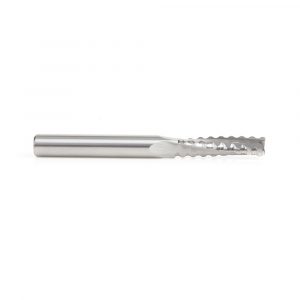 Amana 46141 CNC Solid Carbide Roughing Spiral 3 Flute Chipbreaker 1/4 Dia x 7/8 x 1/4 Inch Shank Up-Cut Router Bit