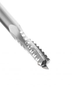 Amana 46141 CNC Solid Carbide Roughing Spiral 3 Flute Chipbreaker 1/4 Dia x 7/8 x 1/4 Inch Shank Up-Cut Router Bit