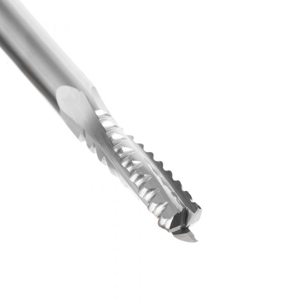 Amana 46141 CNC Solid Carbide Roughing Spiral 3 Flute Chipbreaker 1/4 Dia x 7/8 x 1/4 Inch Shank Up-Cut Router Bit