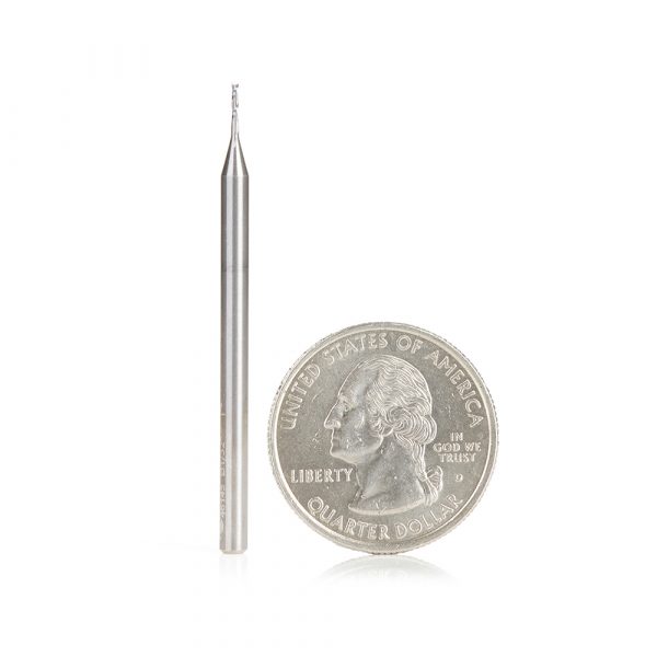 Amana 46145 Solid Carbide Spiral Plunge 1/32 Dia x 1/8 x 1/8 Shank x 2 Inch Long Up-Cut