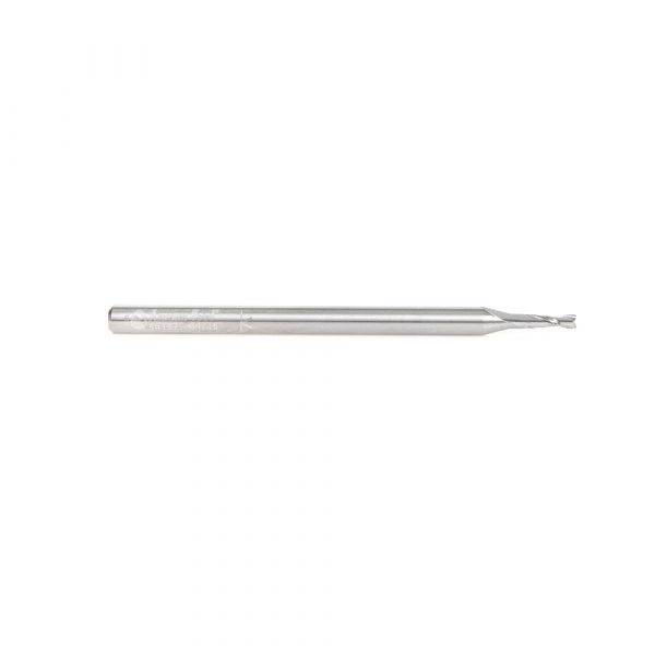 Amana 46147 Solid Carbide Spiral Plunge 1/16 Dia x 3/16 x 1/8 Shank x 2 Inch Long Up-Cut