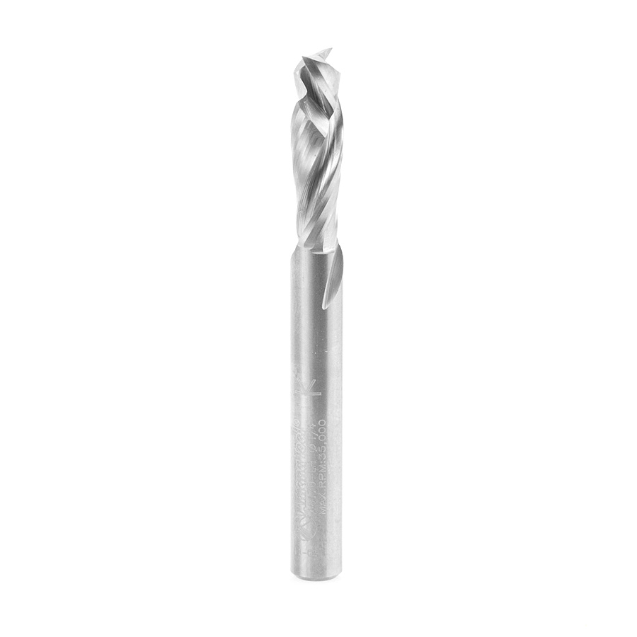 Amana 46170-LH CNC Solid Carbide Compression Spiral L/H x 1/4 Dia x 7/8 x 1/2 Inch Shank