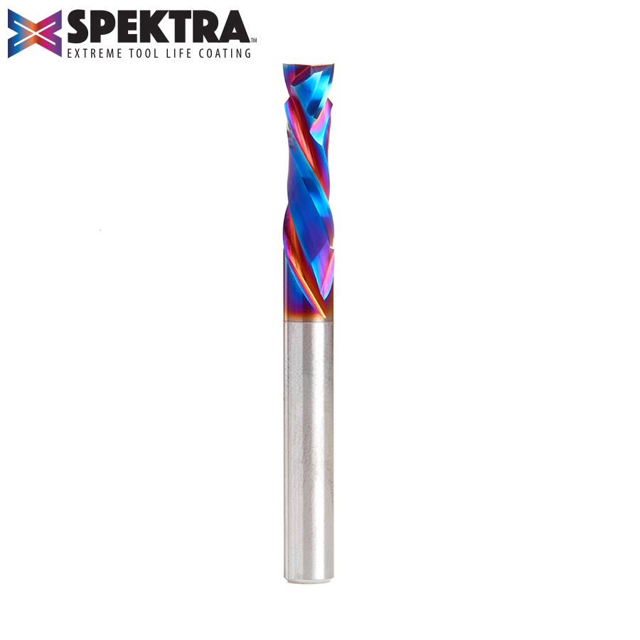 thumbnail image 2 of Amana Tool Spektra Solid Carbide Compression Router Bit - 1/4" Diameter 2-Flute For CNC Woodworking 2 of 13