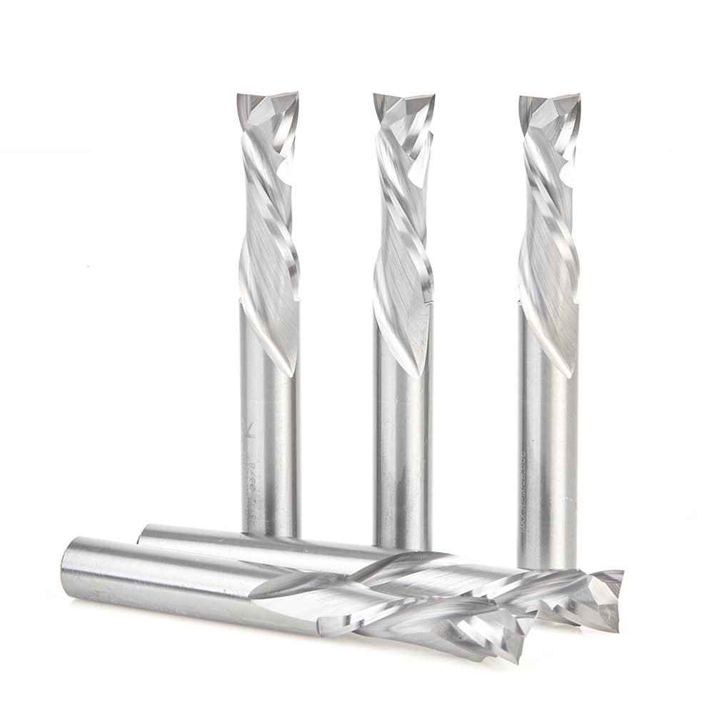 Amana 46172-5 5 Pack CNC Solid Carbide Compression Spiral 3/8 Dia x 1-1/4 Inch x 3/8 Shank