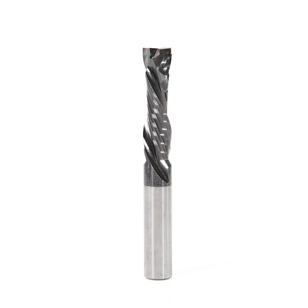 Amana 46172-DLC CNC Solid Carbide Compression Spiral Diamond-Like Carbon (DLC) Coated for Solid Wood 3/8 Dia x 1-1/4 Inch x 3/8 Shank